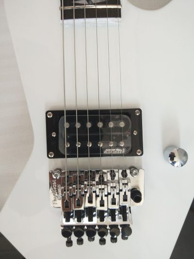 Custom Halo Matthias Jabs White Tremolo Korina Electric Guitar Scorpions Chrome Knobs - Image 10