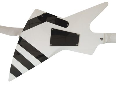 Custom Halo Matthias Jabs White Tremolo Korina Electric Guitar Scorpions Chrome Knobs - Image 5