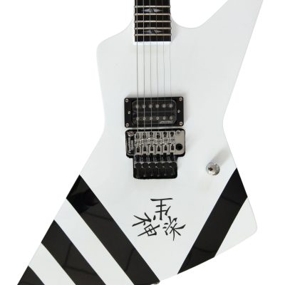 Custom Halo Special Kanji Jabs White Tremolo Korina Electric Guitar Scorpions Chrome Knobs