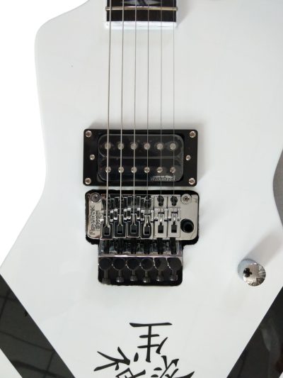 Custom Halo Special Kanji Jabs White Tremolo Korina Electric Guitar Scorpions Chrome Knobs - Image 8