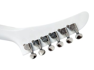 Custom Halo Special Kanji Jabs White Tremolo Korina Electric Guitar Scorpions Chrome Knobs - Image 3