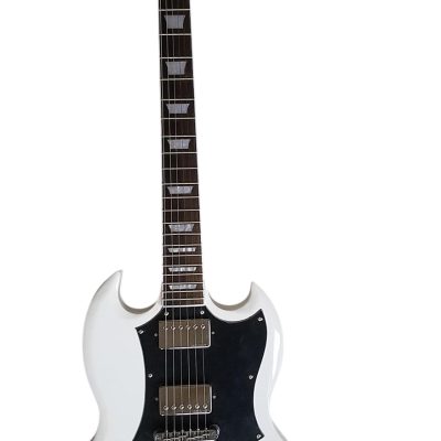 Custom Crown SG Angus Alphine White Electric Guitar - Image 8
