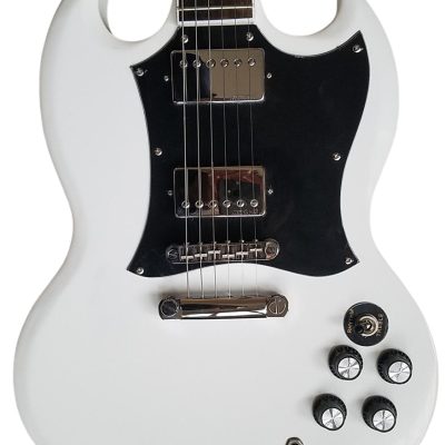 Custom Crown SG Angus Alphine White Electric Guitar
