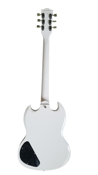 Custom Crown SG Angus Alphine White Electric Guitar - Image 5