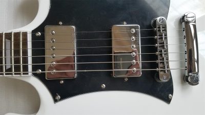 Custom Crown SG Angus Alphine White Electric Guitar - Image 10