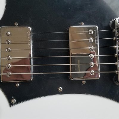 Custom Crown SG Angus Alphine White Electric Guitar - Image 10