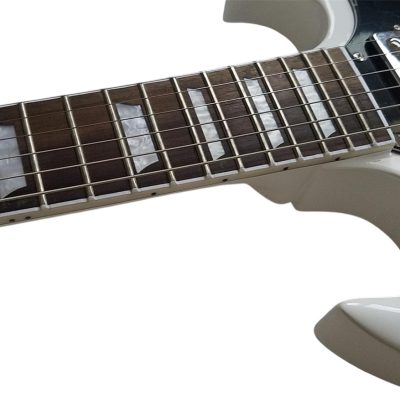 Custom Crown SG Angus Alphine White Electric Guitar - Image 4