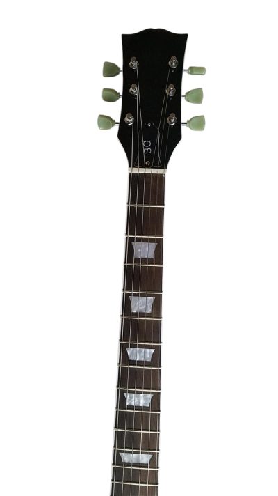 Custom Crown SG Angus Alphine White Electric Guitar - Image 3
