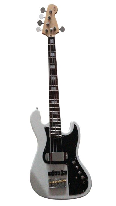 Custom Regent White Marcus Miller 5 String Jazz Bass Marcus Rosewood Fretboard - Image 3