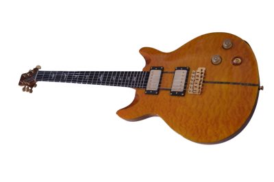 Custom Monarch Santana Yellow Quilted Maple Top Electric Guitar - Image 6