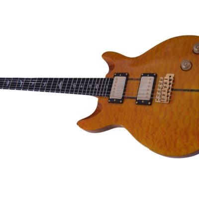 Custom Monarch Santana Yellow Quilted Maple Top Electric Guitar - Image 6