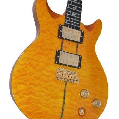Custom Monarch Santana Yellow Quilted Maple Top Electric Guitar