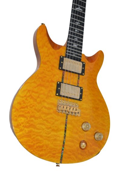 Custom Monarch Santana Yellow Quilted Maple Top Electric Guitar
