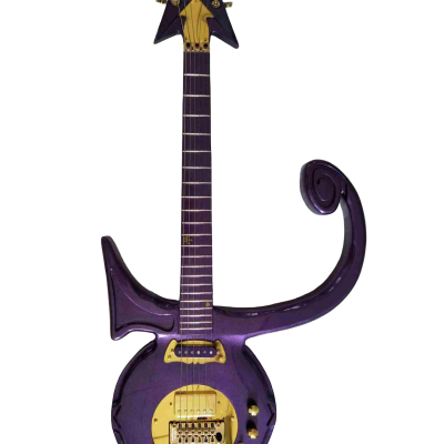 Custom Ember Prince Love Symbol Gloss Violet Purple Tremolo Guitar - Image 9