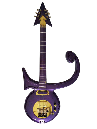Custom Ember Prince Love Symbol Gloss Violet Purple Tremolo Guitar - Image 9