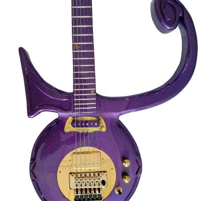 Custom Ember Prince Love Symbol Gloss Violet Purple Tremolo Guitar - Image 2
