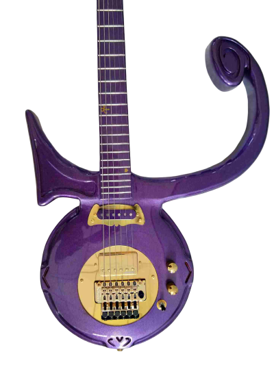 Custom Ember Prince Love Symbol Gloss Violet Purple Tremolo Guitar - Image 2