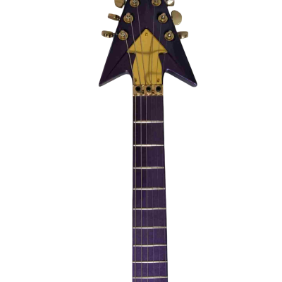 Custom Ember Prince Love Symbol Gloss Violet Purple Tremolo Guitar - Image 7