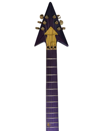 Custom Ember Prince Love Symbol Gloss Violet Purple Tremolo Guitar - Image 7