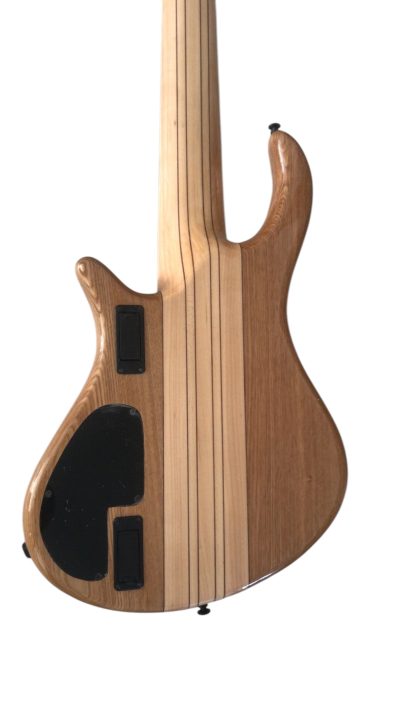 Custom Onyx Patriot Dark Gray Flame Maple 6 String Bass Multi Scale Fanned Fret Rosewood Fretboard - Image 6