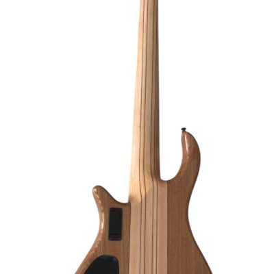 Custom Onyx Patriot Dark Gray Flame Maple 6 String Bass Multi Fanned Fret Rosewood Fretboard - Image 4