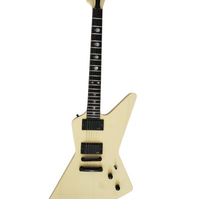 Custom Obsidian James Cream MX220 Explorer Guitar - Image 9