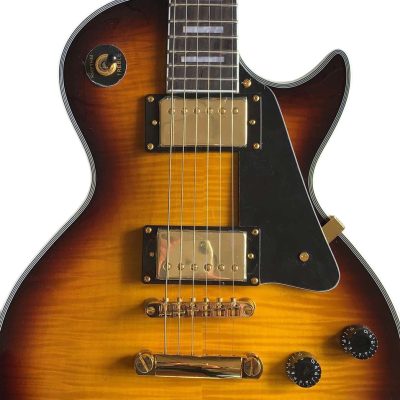 Custom Crown Figured Flame Maple Top Tobacco Sunburst Finish Guitar