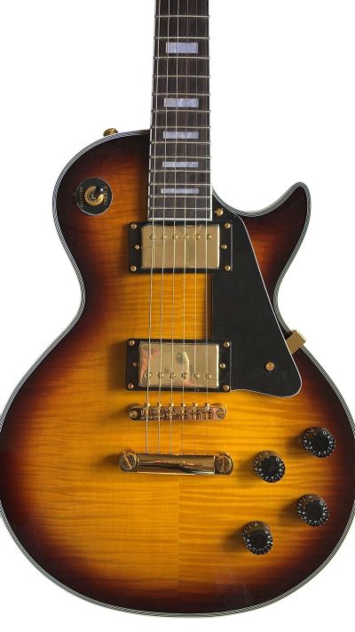 Custom Crown Figured Flame Maple Top Tobacco Sunburst Finish Guitar