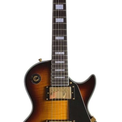 Custom Crown Figured Flame Maple Top Tobacco Sunburst Finish Guitar - Image 4