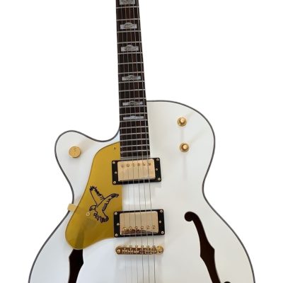 Custom Sovereign Falcon White Billy Fhole Electric Guitar - Image 3