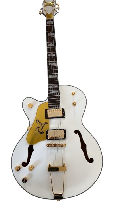Custom Sovereign Falcon White Billy Fhole Electric Guitar - Image 3