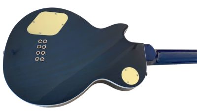 Custom Crown Ace Frehley Blue Tiger Maple Top Kiss 8 String Bass - Image 4