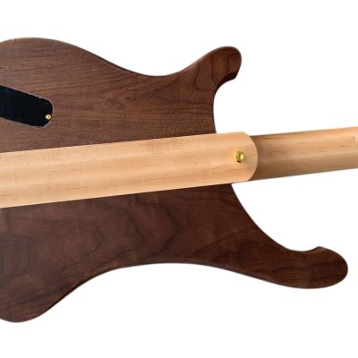 Custom Nova Lemmy Kilmister 4004 Walnut Wood Carved Oak Leaves 4 String Bass - Image 6