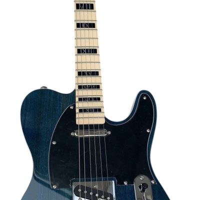 Custom Regent Trans Blue Number Inlay Electric Guitar - Image 8