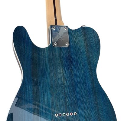 Custom Regent Trans Blue Number Inlay Electric Guitar - Image 4