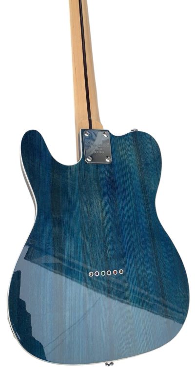 Custom Regent Trans Blue Number Inlay Electric Guitar - Image 4