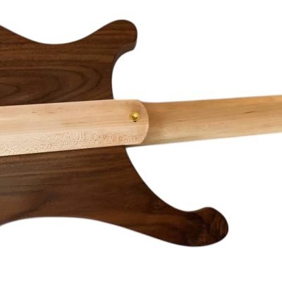 Custom Nova Lemmy Kilmister 4004 Satin Walnut Wood Carved Oak Leaves 4 String Bass - Image 6