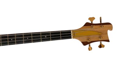 Custom Nova Lemmy Kilmister 4003 Satin Walnut Wood Carved Oak Leaves 4 String Bass - Image 3
