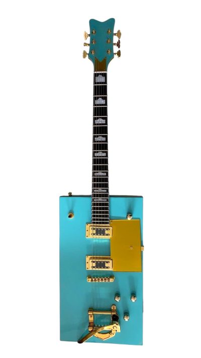 Custom Sovereign Bigsby Bo Diddley G5810 Sea Foam Green Electric Guitar - Image 7