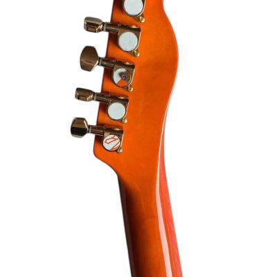 Custom Regent Paul Waller Arch Top Orange Bigsby Fhole Guitar Left Handed - Image 7