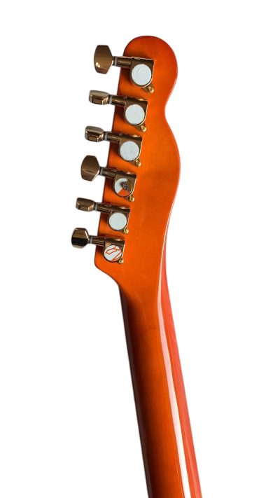 Custom Regent Paul Waller Arch Top Orange Bigsby Fhole Guitar Left Handed - Image 7