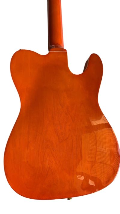 Custom Regent Paul Waller Arch Top Orange Bigsby Fhole Guitar Left Handed - Image 6