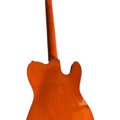 Custom Regent Paul Waller Arch Top Orange Bigsby Fhole Guitar Left Handed - Image 5