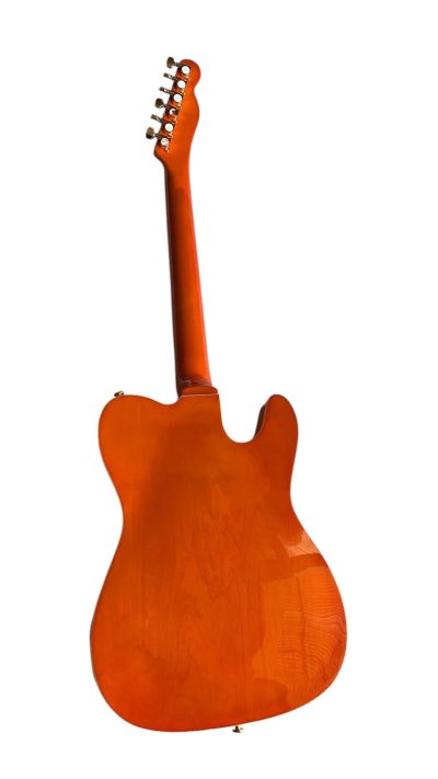 Custom Regent Paul Waller Arch Top Orange Bigsby Fhole Guitar Left Handed - Image 5