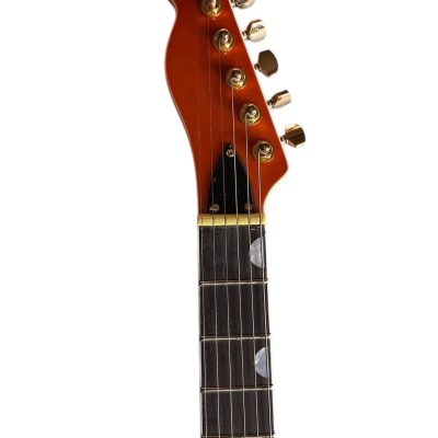 Custom Regent Paul Waller Arch Top Orange Bigsby Fhole Guitar Left Handed - Image 4