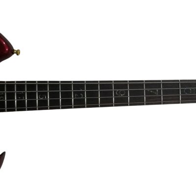 Custom Pulse Buzzard Metallic Red Entwistle 4 String Bass Number Inlays - Image 8