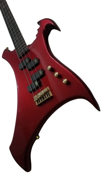 Custom Pulse Buzzard Metallic Red Entwistle 4 String Bass Number Inlays
