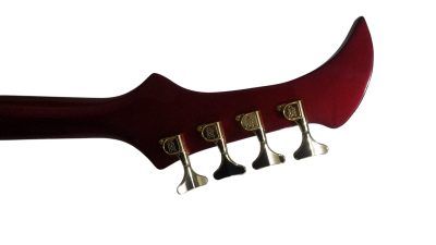 Custom Pulse Buzzard Metallic Red Entwistle 4 String Bass Number Inlays - Image 5