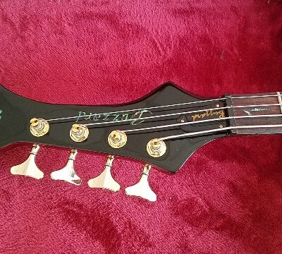 Custom Pulse Buzzard Metallic Red Entwistle 4 String Bass Number Inlays - Image 14
