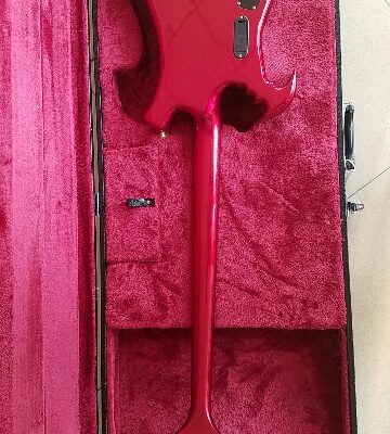 Custom Pulse Buzzard Metallic Red Entwistle 4 String Bass Number Inlays - Image 13